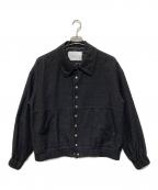 CULLNIクルニ）の古着「ツイードブルゾン」｜ブラック
