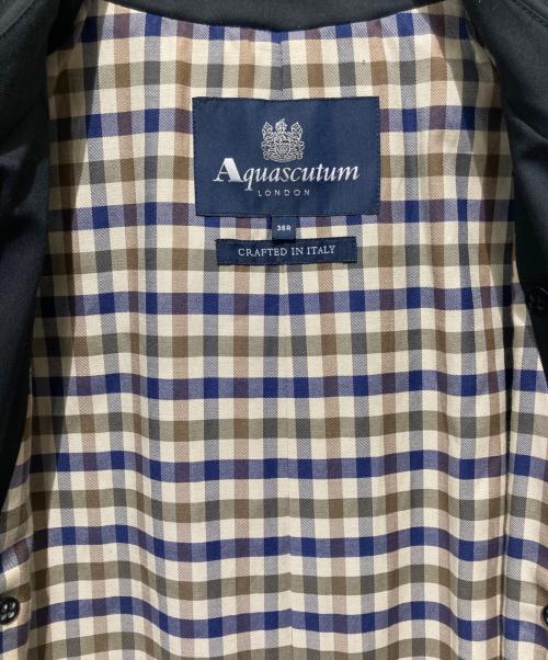Aquascutum（アクアスキュータム）Aquascutum (アクアスキュータム) ダブルブレスト トレンチコート ネイビー サイズ:36Rの古着・服飾アイテム
