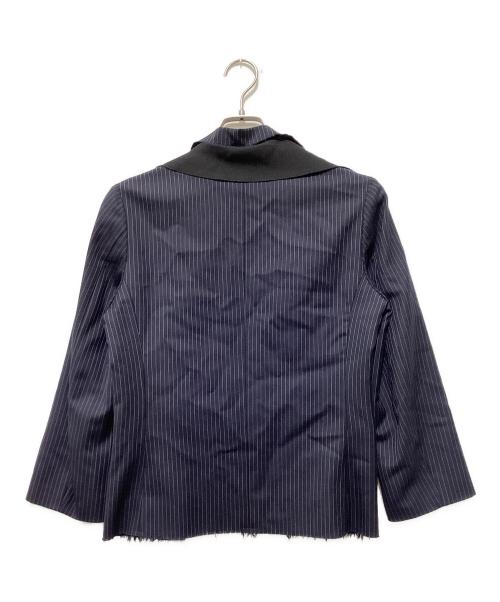 tricot COMME des GARCONS（トリココムデギャルソン）tricot COMME des GARCONS (トリココムデギャルソン) 00s再構築テーラードジャケット ネイビー サイズ:Mの古着・服飾アイテム