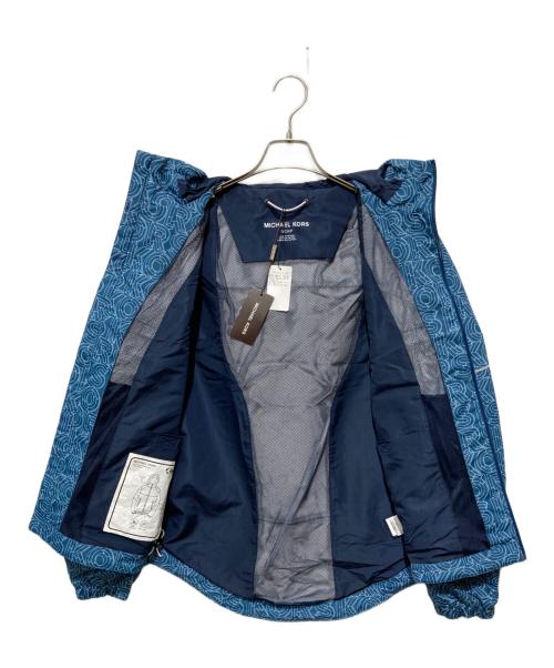 MICHAEL KORS（マイケル・コース）MICHAEL KORS (マイケル・コース) Graphic Logo Woven Hooded Jacket ジャケット ブルー サイズ:Ｓ 未使用品の古着・服飾アイテム