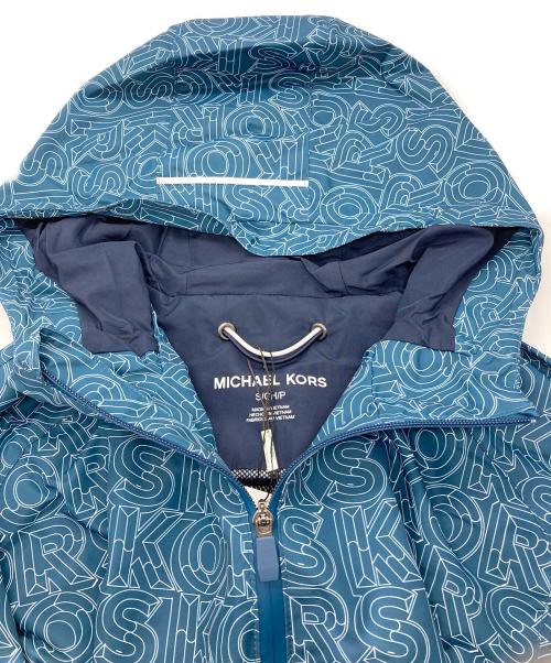 MICHAEL KORS（マイケル・コース）MICHAEL KORS (マイケル・コース) Graphic Logo Woven Hooded Jacket ジャケット ブルー サイズ:Ｓ 未使用品の古着・服飾アイテム
