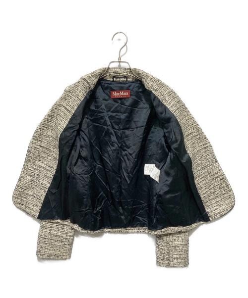 MaxMara（マックスマーラ）MaxMara (マックスマーラ) ネップツイードジャケットセットアップ アイボリー サイズ:36の古着・服飾アイテム