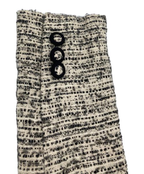 MaxMara（マックスマーラ）MaxMara (マックスマーラ) ネップツイードジャケットセットアップ アイボリー サイズ:36の古着・服飾アイテム