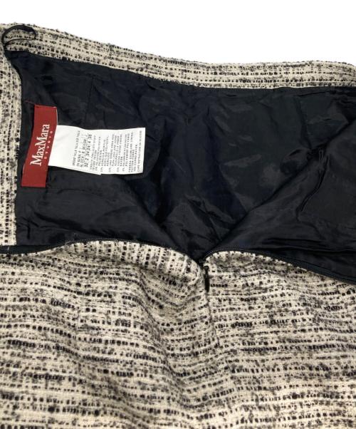 MaxMara（マックスマーラ）MaxMara (マックスマーラ) ネップツイードジャケットセットアップ アイボリー サイズ:36の古着・服飾アイテム