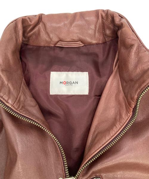 MORGAN（モーガン）MORGAN (モーガン) レザージャケット ブラウン サイズ:FREEの古着・服飾アイテム