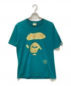 BAPE BY A BATHING APEベイプバイアベイシングエイプ）の古着「メタリックサルプリントTシャツ」｜グリーン