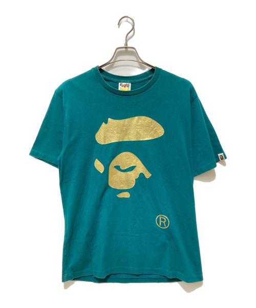 BAPE BY A BATHING APE（ベイプバイアベイシングエイプ）BAPE BY A BATHING APE (ベイプバイアベイシングエイプ) メタリックサルプリントTシャツ グリーン サイズ:Lの古着・服飾アイテム