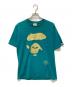 BAPE BY A BATHING APE（ベイプバイアベイシングエイプ）の古着「メタリックサルプリントTシャツ」｜グリーン