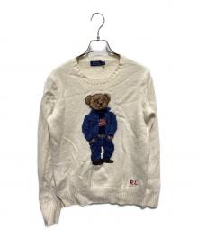 POLO RALPH LAUREN（ポロ・ラルフローレン）の古着「ポロベア ウールニット」｜アイボリー