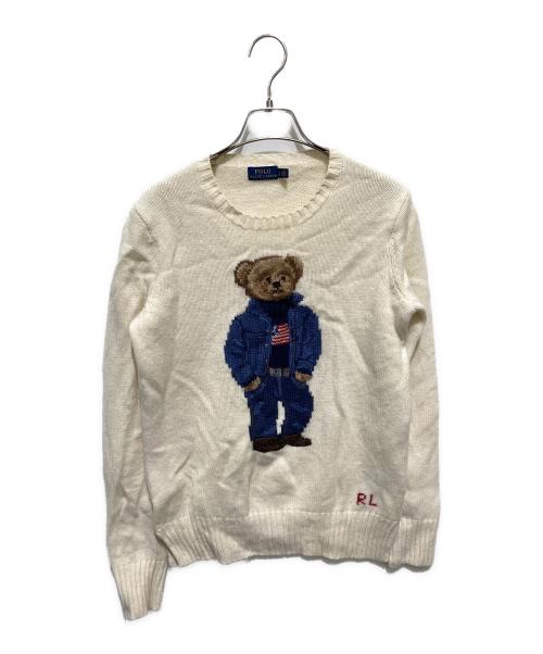 POLO RALPH LAUREN（ポロ・ラルフローレン）POLO RALPH LAUREN (ポロ・ラルフローレン) ポロベア ウールニット アイボリー サイズ:Sの古着・服飾アイテム