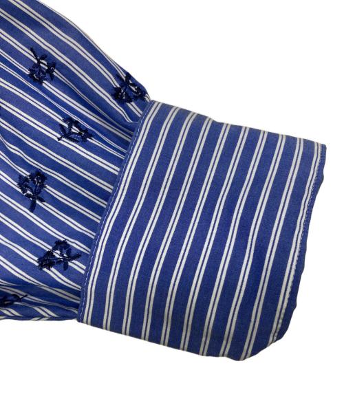 UNITED ARROWS（ユナイテッドアローズ）UNITED ARROWS (ユナイテッドアローズ) エンブロイダリー コンビ ドルマンブラウス ブルー サイズ:FREEの古着・服飾アイテム