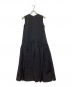 LOHENローヘン）の古着「ローウエストギャザーワンピース」｜ブラック