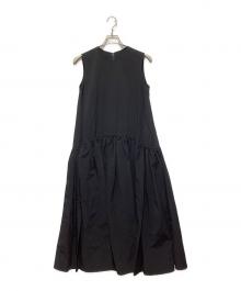 LOHEN（ローヘン）の古着「ローウエストギャザーワンピース」｜ブラック