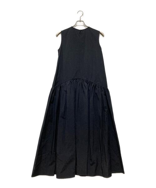 LOHEN（ローヘン）LOHEN (ローヘン) ローウエストギャザーワンピース ブラック サイズ:FREEの古着・服飾アイテム