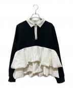 THE TOEザ・トゥー）の古着「Hydra Peplum Tops」｜ホワイト×ブラック