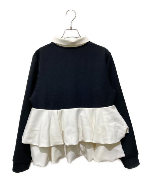 THE TOE（ザ・トゥー）THE TOE (ザ・トゥー) Hydra Peplum Tops ホワイト×ブラック サイズ:Mの古着・服飾アイテム