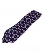 CHANELシャネル）の古着「シルクネクタイ」｜ネイビー×ピンク