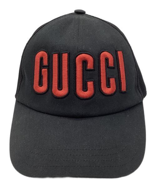 GUCCI（グッチ）GUCCI (グッチ) ロゴワッペンキャップ ブラック サイズ:Mの古着・服飾アイテム