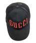 中古・古着 GUCCI (グッチ) ロゴワッペンキャップ ブラック サイズ:M：22000円