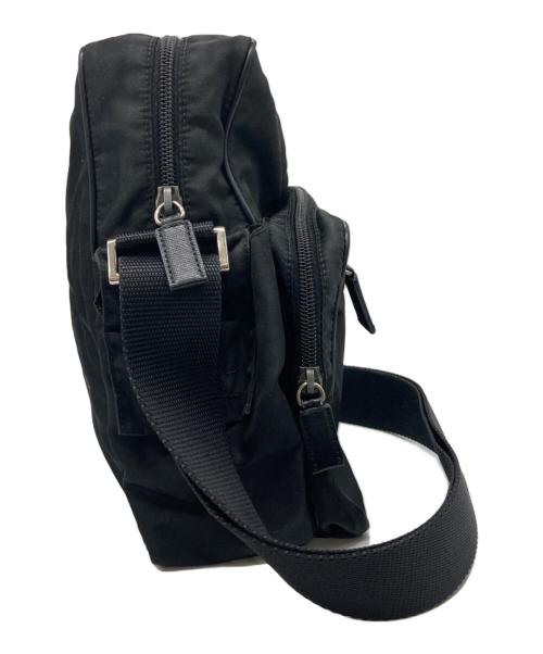 PRADA（プラダ）PRADA (プラダ) トライアングルプレートショルダーバッグ ブラックの古着・服飾アイテム