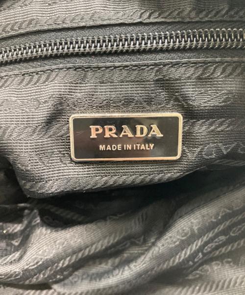 PRADA（プラダ）PRADA (プラダ) トライアングルプレートショルダーバッグ ブラックの古着・服飾アイテム