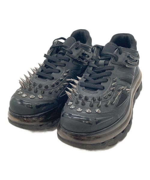 Shoes 53045（シューズ53045）Shoes 53045 (シューズ53045) Bump Air スタッズスニーカー ブラック サイズ:不明の古着・服飾アイテム