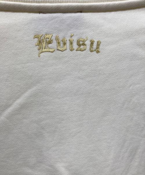 EVISU（エヴィス）EVISU (エヴィス) カモメブロケードアプリケとロゴ刺繍レギュラーフィットスウェットシャツ アイボリー サイズ:Ｌの古着・服飾アイテム