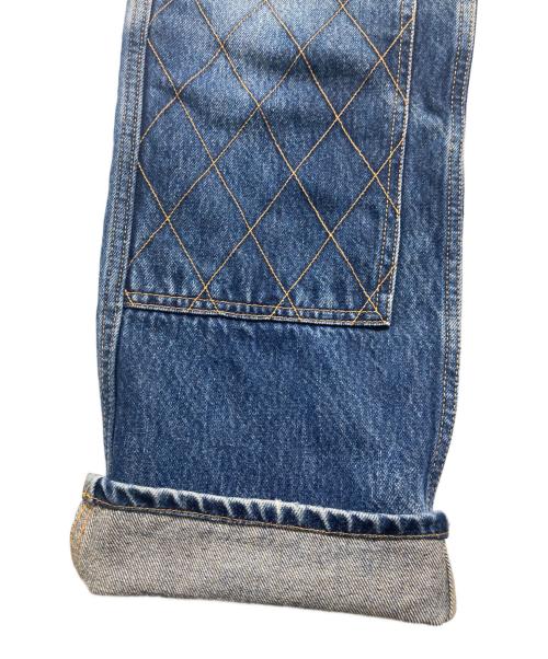 KOJIMA GENES（コジマジーンズ）KOJIMA GENES (コジマジーンズ) キルティングダブルニーデニムパンツ ブルー サイズ:31の古着・服飾アイテム