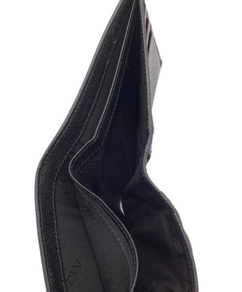 DOLCE & GABBANA（ドルチェ＆ガッバーナ）DOLCE & GABBANA (ドルチェ＆ガッバーナ) スタッズ＆メタルプレートデザインウォレット ブラック サイズ:OneSizeの古着・服飾アイテム