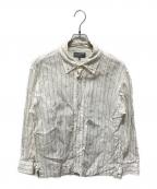 MARGARET HOWELLマーガレットハウエル）の古着「ストライプリネンシャツ」｜ホワイト