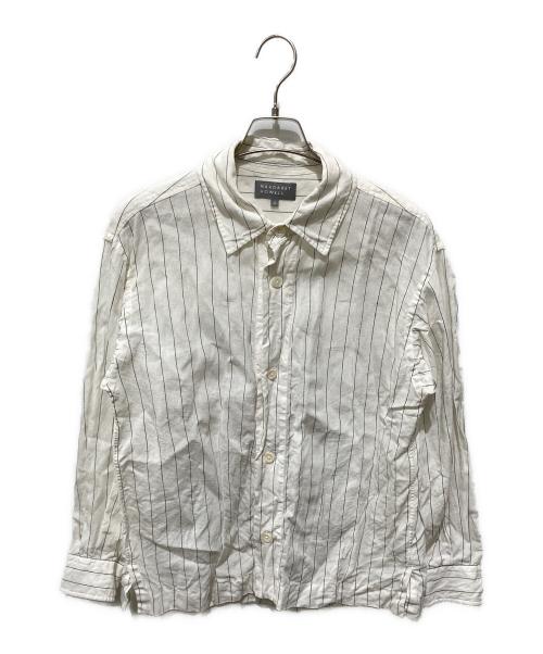 MARGARET HOWELL（マーガレットハウエル）MARGARET HOWELL (マーガレットハウエル) ストライプリネンシャツ ホワイト サイズ:Mの古着・服飾アイテム