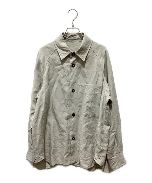 MARGARET HOWELL（マーガレットハウエル）MARGARET HOWELL (マーガレットハウエル) リネンプレーンウェーブシャツ アイボリー サイズ:Mの古着・服飾アイテム