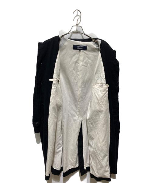 COMME des GARCONS HOMME（コムデギャルソン オム）COMME des GARCONS HOMME (コムデギャルソン オム) 25AWウールサージ製品縮絨 コート ブラック サイズ:Ｓの古着・服飾アイテム