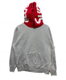 SUPREME（シュプリーム）の古着「21AWコントラストフーデッドスウェット」｜グレー×レッド