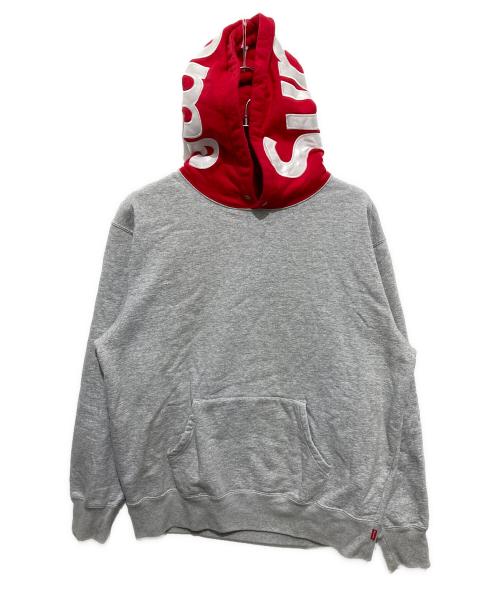 SUPREME（シュプリーム）Supreme (シュプリーム) 21AWコントラストフーデッドスウェット グレー×レッド サイズ:Mの古着・服飾アイテム