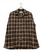 WACKO MARIAワコマリア）の古着「OMBRAY CHECK OPEN COLLAR SHIRT (TYPE-2) / チェックシャツ」｜ブラウン