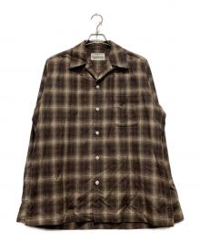 WACKO MARIA（ワコマリア）の古着「OMBRAY CHECK OPEN COLLAR SHIRT (TYPE-2) / チェックシャツ」｜ブラウン
