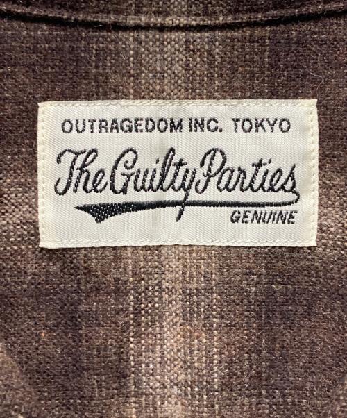 WACKO MARIA（ワコマリア）WACKO MARIA (ワコマリア) OMBRAY CHECK OPEN COLLAR SHIRT (TYPE-2) / チェックシャツ ブラウン サイズ:Lの古着・服飾アイテム