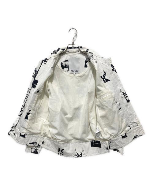 KENZO（ケンゾー）KENZO (ケンゾー) 総柄ジャケット ホワイト サイズ:34の古着・服飾アイテム