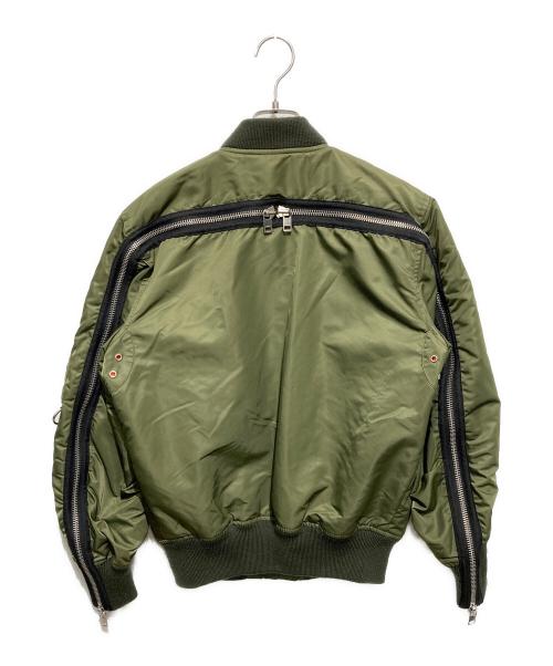 DIESEL（ディーゼル）DIESEL (ディーゼル) MA-1ジャケット カーキ×オレンジ サイズ:XXSの古着・服飾アイテム