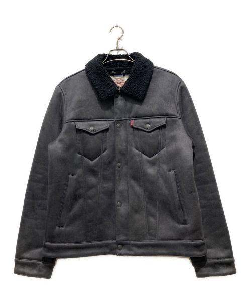 LEVI'S（リーバイス）LEVI'S (リーバイス) SHERPA FAUX SHEARLING TRUCKER JACKET / ジャケット ブラック サイズ:Mの古着・服飾アイテム