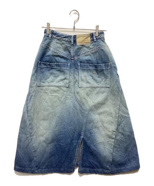 mina perhonen（ミナ ペルホネン）mina perhonen (ミナ ペルホネン) always デニムスカート ブルー サイズ:Ｓの古着・服飾アイテム