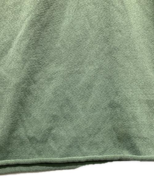 COMME des GARCONS SHIRT（コムデギャルソンシャツ）COMME des GARCONS SHIRT (コムデギャルソンシャツ) Vネックロールアップ半袖ニット グリーン サイズ:Mの古着・服飾アイテム