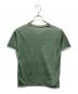 COMME des GARCONS SHIRT (コムデギャルソンシャツ) Vネックロールアップ半袖ニット グリーン サイズ:M：7000円