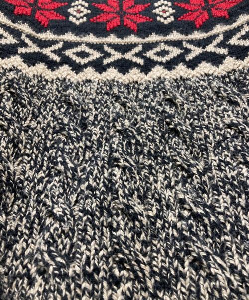 POLO RALPH LAUREN（ポロ・ラルフローレン）POLO RALPH LAUREN (ポロ・ラルフローレン) スノーフレークケーブルニットウールブレンドセーター マルチカラー サイズ:Ｓの古着・服飾アイテム
