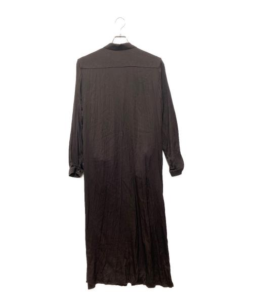 MUSE（ミューズ）MUSE (ミューズ) シルクサテンワンピース ブラウン サイズ:FREEの古着・服飾アイテム
