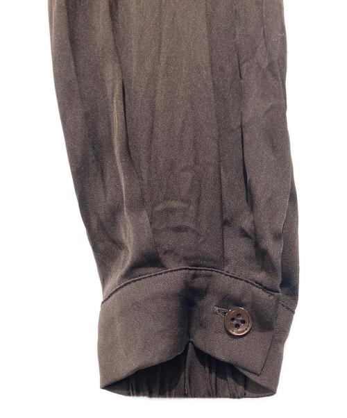 MUSE（ミューズ）MUSE (ミューズ) シルクサテンワンピース ブラウン サイズ:FREEの古着・服飾アイテム