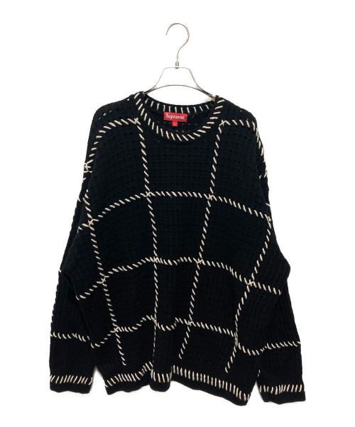 SUPREME（シュプリーム）Supreme (シュプリーム) 23SS Quilt stitch sweater ブラック サイズ:Lの古着・服飾アイテム