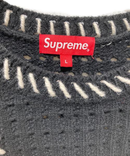 SUPREME（シュプリーム）Supreme (シュプリーム) 23SS Quilt stitch sweater ブラック サイズ:Lの古着・服飾アイテム