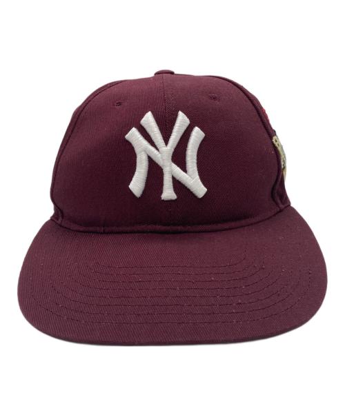 GUCCI（グッチ）GUCCI (グッチ) NEW YORK YANKEES (ニューヨークヤンキース) バタフライ刺繍ベースボールキャップ レッド サイズ:57-61cmの古着・服飾アイテム